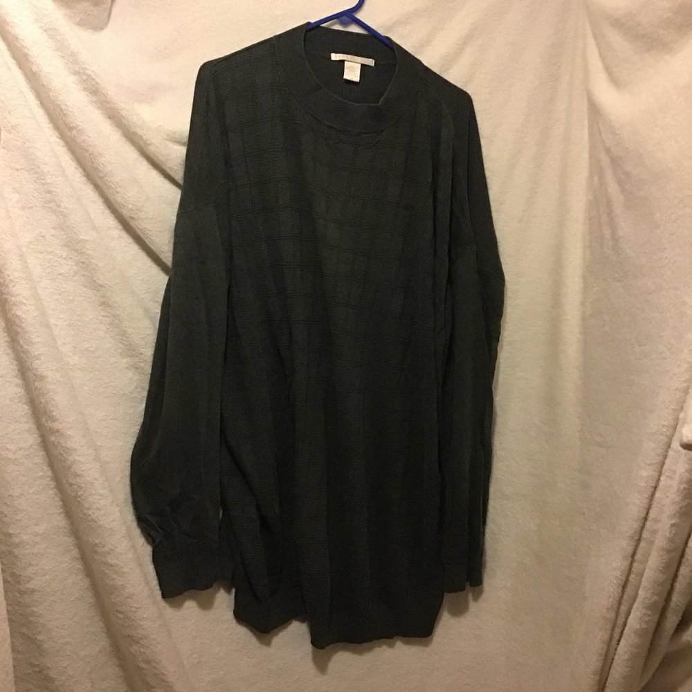 Long sleeve gray Perry Ellis jersey size 6x silk/cotton blend